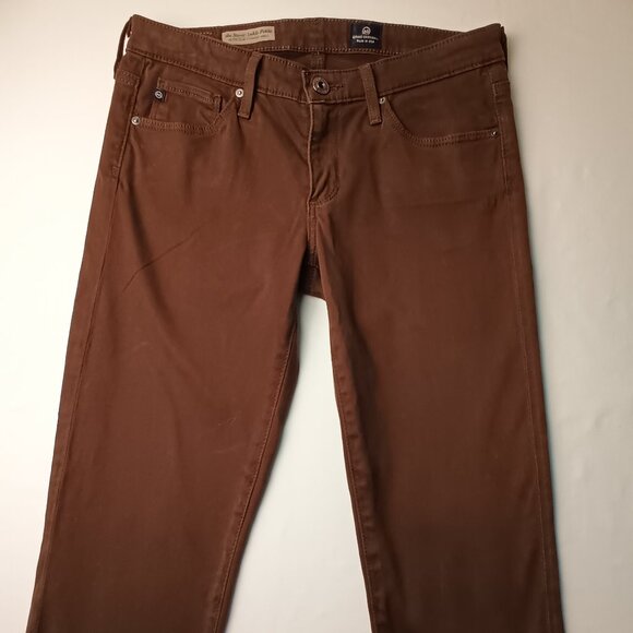 Adriano Goldschmied Jeans Size 26/4 The Stevie Ankle Petite Slim Straight Brown - Picture 2 of 10